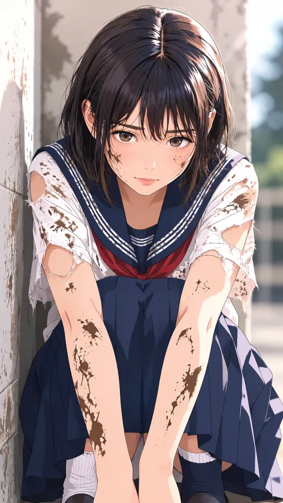 蹲在校园角落里最脏最穷的女生，洗干净后居然如此美丽动人